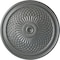 Ekena Millwork Trinity Ceiling Medallion (Fits Canopies up to 3"), Hand-Painted Platinum, 22"OD x 1 3/4"P CM22TNPLS - alternate 1